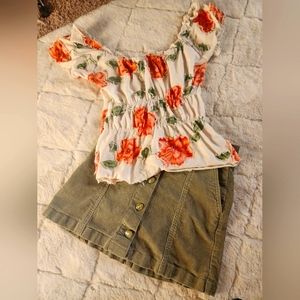 Abercrombie and Fitch pencil skirt with matching top